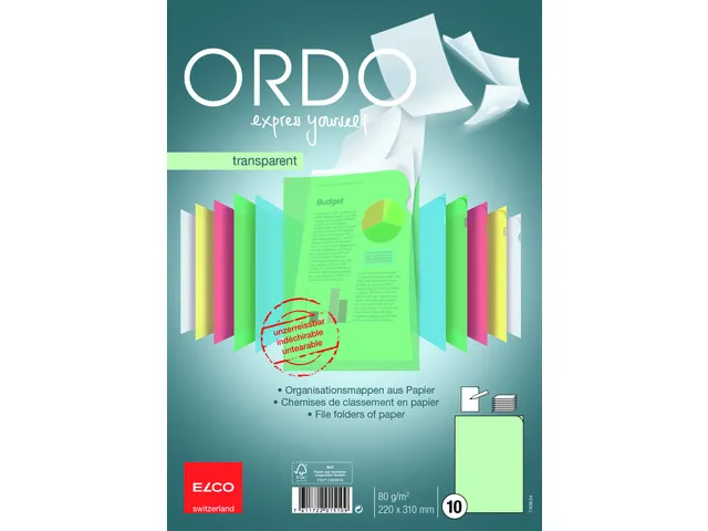 Ordo Classico L-map FSC A4 80 gram groen 10 stuks