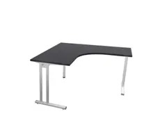 bureau in vrije vorm,HxBxD 740x1400x1400mm,vrije vorm,CC-zwart