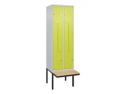 Z-garderobekast,HxBxD 2120x600x815mm,2vak,vak B 300mm,cil.-slot