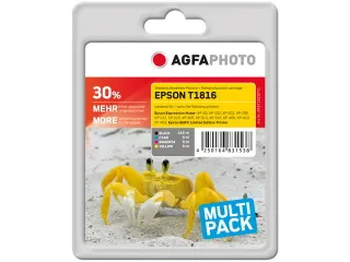 Agfa Photo Epson T1816 XP inkt CMYK Rebuilt set van 4 - 1