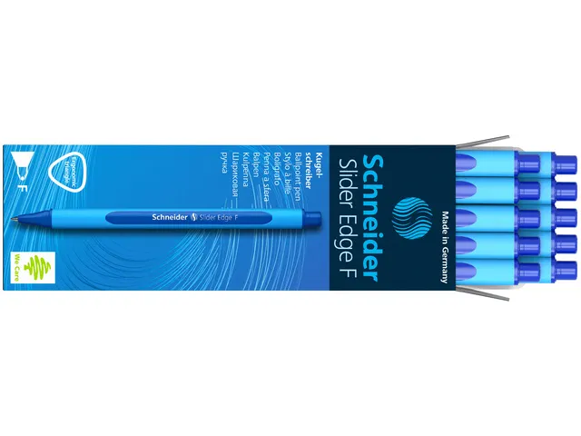 Balpen Schneider Slider Edge F 0,7mm blauw