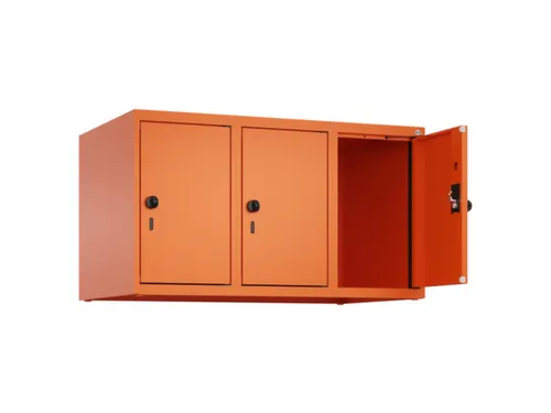 opzetkast,v. locker,3vak.,vak B 300mm,HxBxD 500x900x500mm,draaigrendel