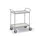 Universele Wagen 150kg 660x340mm 2 Etages Met Beugel Zilvergrijs