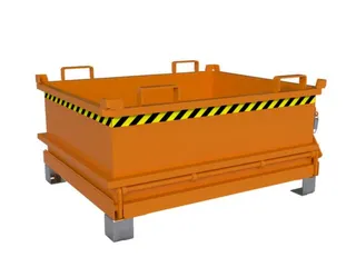 mini-bodemklepcontainer,HxLxB 625x1000x1200mm,0,37m³,inrijbeugel,staa - 2
