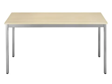 Tafel Vierkant 120x60 Cm Rechthoekig Frame Aluminium Blad Esdoorn