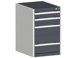 ladekast HxBxD 800x525x525mm 4laden romp RAL7035 front RAL7016