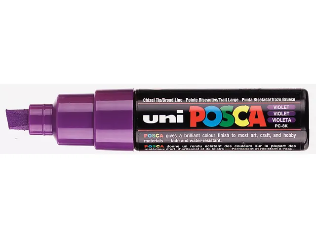 Verfstift Posca PC8K Brede punt 8mm schuin paars