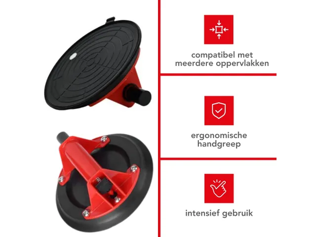 Professionele Zuignap met vacuümpomp max. 120 kg