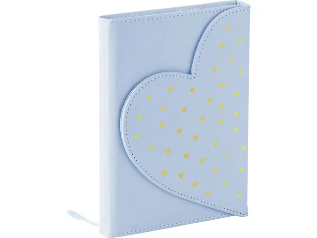 Notitieboek Èccolo DL Heart envelop Lt Blue lijn ca. 13x18 cm 80gr. 2