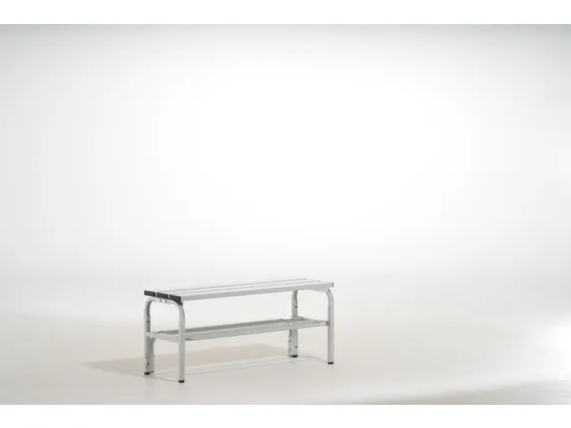 omkleedbank,HxLxD 450x1015x350mm,alu. lijsten,frame staal RAL7035