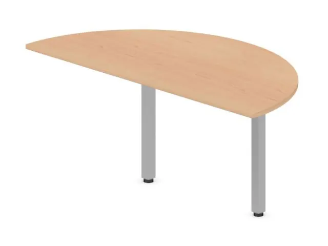 aanbouwtafel,i.h.v.,HxBxD 720-840x1600x800mm,halfrond,NE-esdoorn