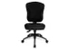 chaise de bureau pivotante,Mécan. synchrone,assise tissu noir