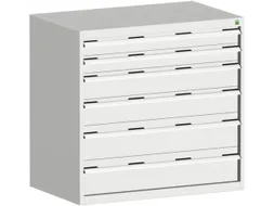 ladekast HxBxD 1000x1050x650mm 6laden RAL7035 front RAL7035