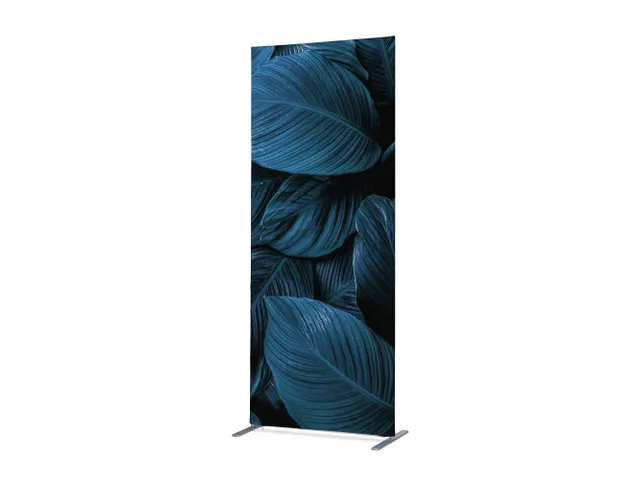 Scheidingswand Textiel Deco 85x200cm Botanische Bladeren Blauw ECO