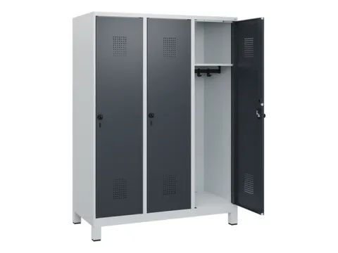 schoollocker,HxBxD 1630x1200x500mm,3vak,vak B 400mm,draaigrendel
