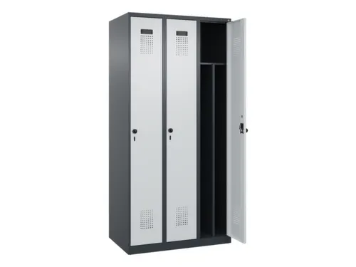 locker voor scheiding van kleding,HxBxD 1850x900x500mm,3vak