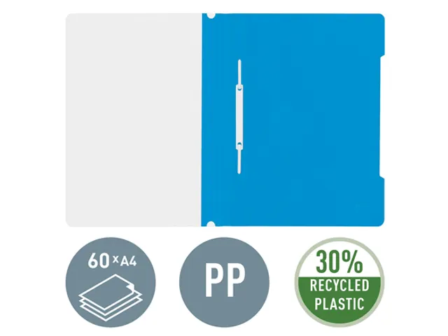 Snelhechter Leitz 4191 standaard A4 lichtblauw 30% gerecycled plastic