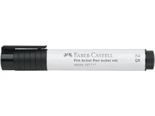 Tekenstift Faber-Castell Pitt Artist Pen 101 wit, 2.5mm - 4