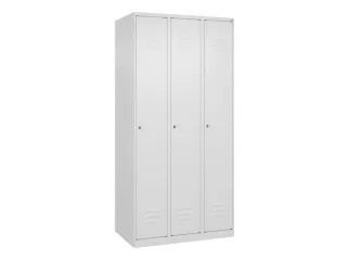 locker,HxBxD 1850x900x500mm,3vak,vak B 300mm,cil.-slot,staand op vloer - 1