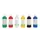 Plakkaatverf Qrea set à 6 standaard kleuren 250ml