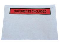 Zelfklevend Documentenmapje A5 Bedrukt Documents Enclosed 1000 Stuks