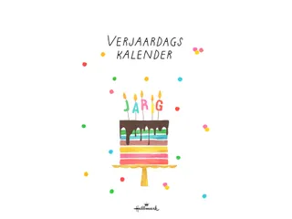 Verjaardagskalender kort Pretty Cute 21x30cm - 1