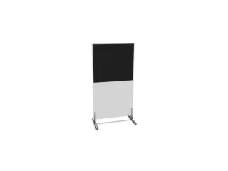 scheidingswand,HxB 1545x800mm,Bl-wit,BN8033-zwart - 2