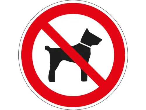 verbodsbord,verboden v. honden,sticker,folie,standaard,Ø 315mm