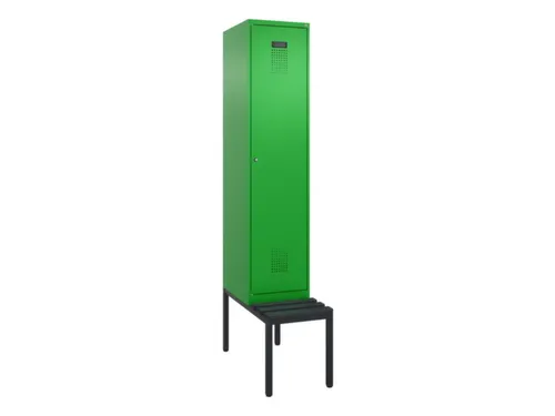 locker met bank,HxBxD 2120x400x815mm,1vak,vak B 400mm,cilinderslot