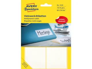etiket Zweckform 80x54mm wit pakje a 112 etiketjes - 1