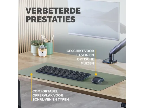Bureau-onderlegger Fellowes Breyta saliegroen 80x40cm