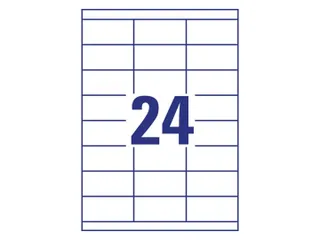 Etiket Avery Zweckform 3664 70x33.8mm wit 2400stuks - 3