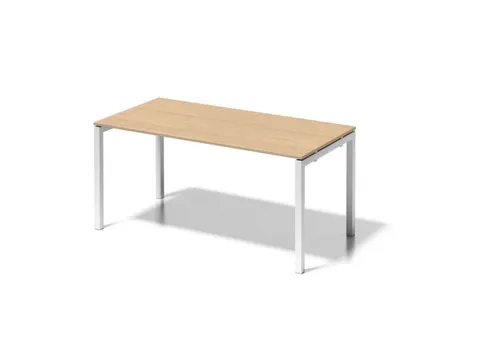 bureau HxBxD 740x1600x800mm blad esdoorn 4-voeten verkeerswit