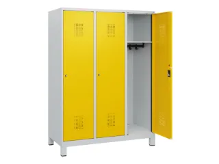 schoollocker,HxBxD 1630x1200x500mm,3vak,vak B 400mm,cil.-slot,voeten - 1