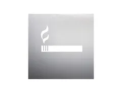 deurbord,Rokersgedeelte,RVS,zelfklevend,HxB 160x160mm