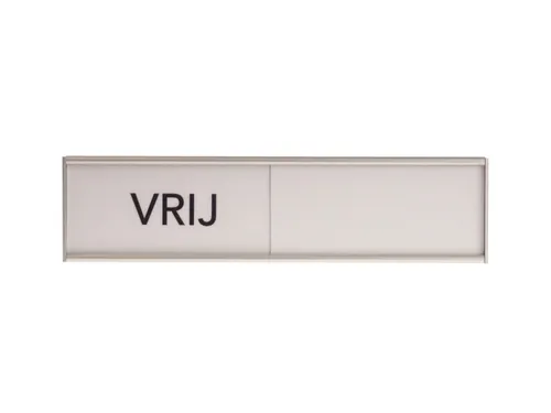 Design Schuifbord Aluminium Vrij Bezet Wit 100x25mm