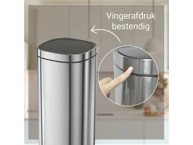 Afvalbak Desq 6132.18 Touch 50 liter RVS zilver