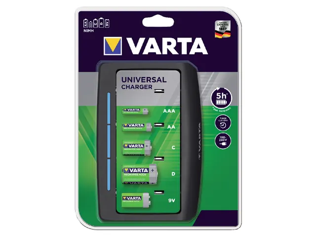 Universele Batterij oplader Varta exclusief batterijen