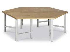 Werkbank Hxbxd 840x2700x2340mm Beukenhouten Plaat Ral7035