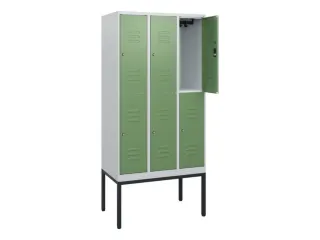 dubbeldekse locker,HxBxD 1950x900x500mm,3x2vak.,vak B 300mm,cil.-slot - 2