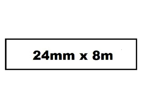 Labeltape Quantore TZE-251 24mm x 8m zwart op wit