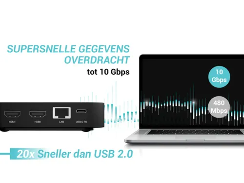 i-tec USB-C DP Dual HDMI Docking Station met Power Delivery 100W
