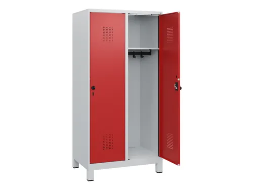 schoollocker,HxBxD 1630x800x500mm,2vak,vak B 400mm,draaigrendel,voeten