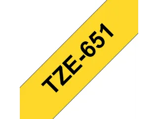 Labeltape Brother P-touch TZe-651 standaard 24mm zwart op geel - 2