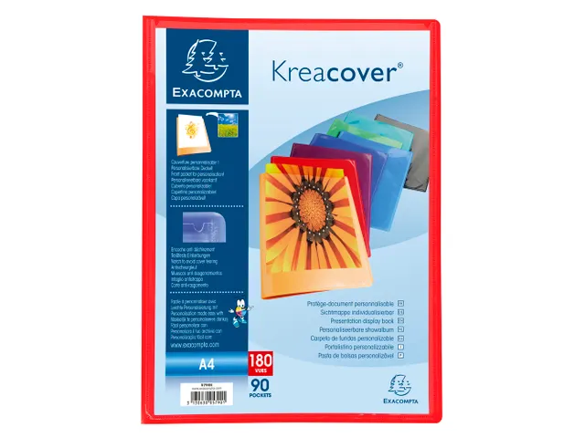 Protège-documents en polypropylène semi rigide Kreacover - A4 - Coul