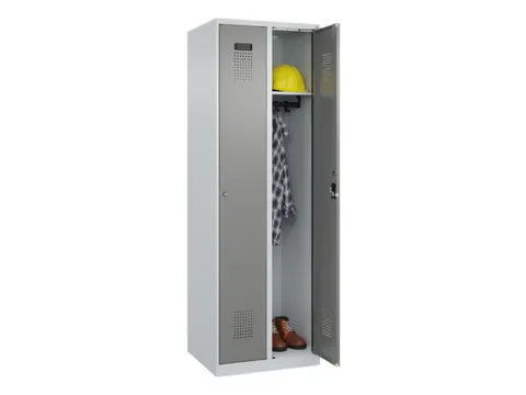locker,HxBxD 1850x600x500mm,2vak,vak B 300mm,cil.-slot,staand op vloer