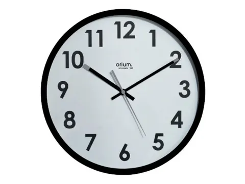 Orium Naturalis horloge murale 31 cm, mouvement silencieux, noir