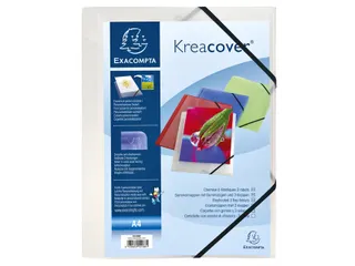 Elastomap Exacompta Kreacover A4 3 kleppen PP assorti - 4