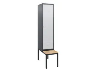 locker met bank,HxBxD 1950x400x815mm,1vak,vak B 400mm,cil.-slot - 1