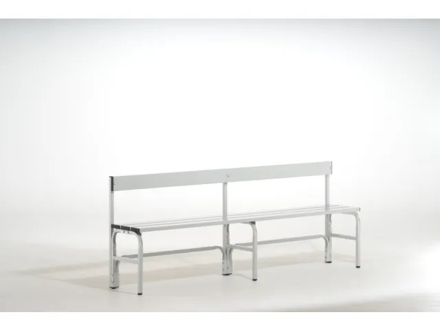 omkleedbank,HxLxD 770x2000x375mm,alu. lijsten,frame staal RAL7035